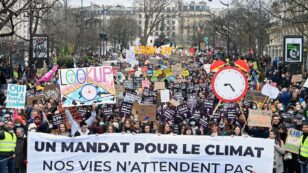 ‘Look Up’ Climate Protests in France Draw Tens of Thousands Ahead of Presidential Election