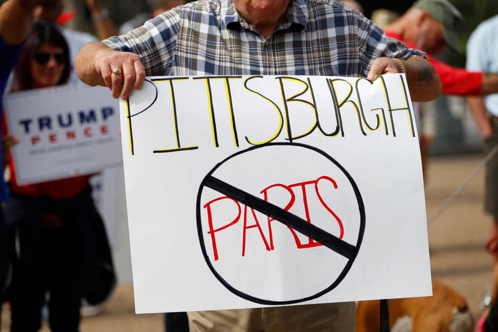 Trump Supporters Hold "Pittsburgh Not Paris" Rally In Washington DC