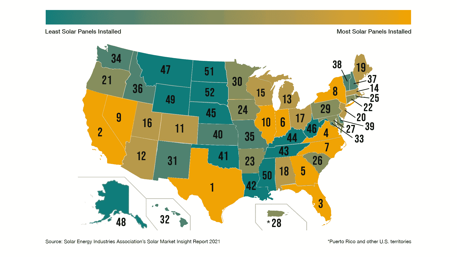 Solar Installation U.S. Map