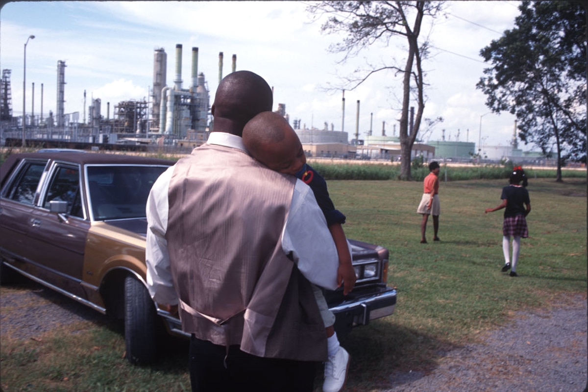 A family leaves Sunday church services surrounded by chemical plants in Louisiana’s “Cancer Alley.”
