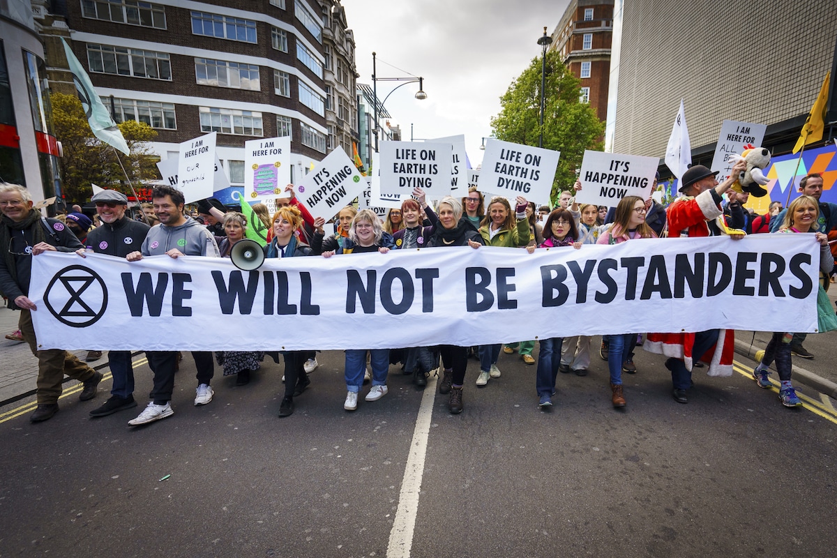 Climate protestors in London