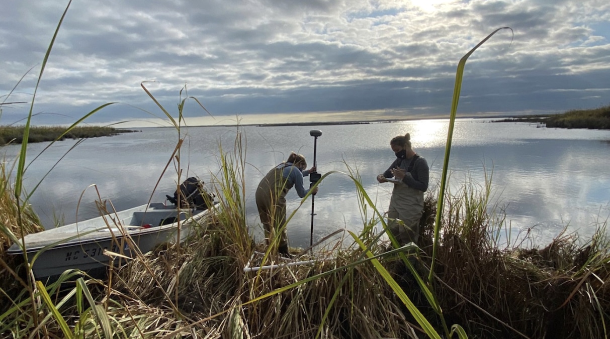Coastal restoration surveyors in North Carolina.