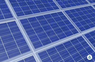 close up of solar panel details