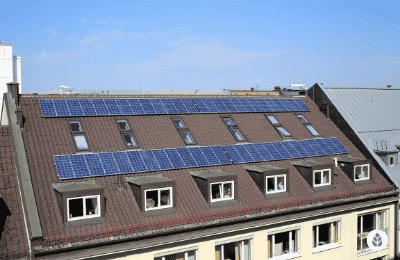 solar panels installed on a residential building