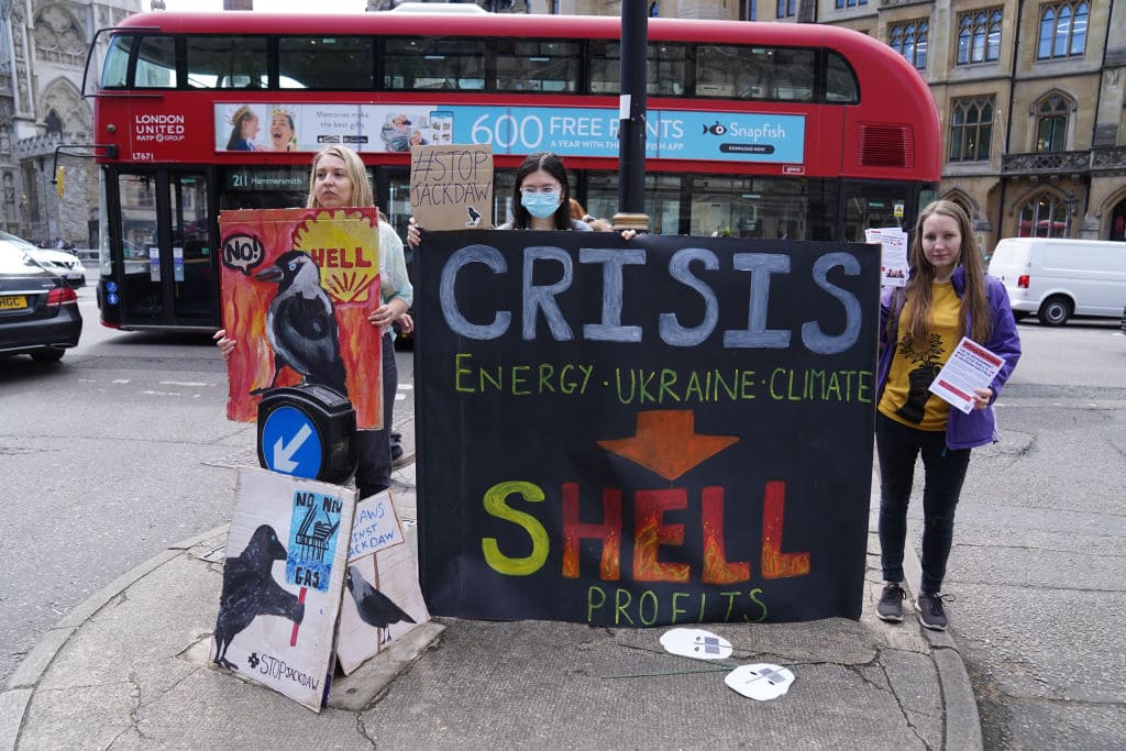 climate activist in london protest