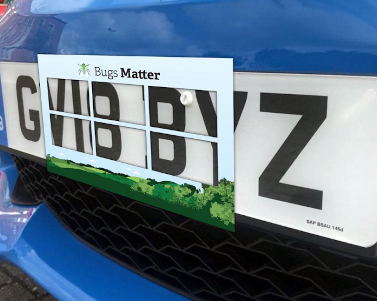 UK citizen scientists counted the number of insects that splattered on their license plates after a car journey.
