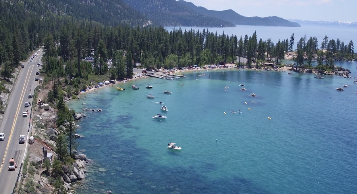 Volunteer scuba divers removed debris from Lake Tahoe.
