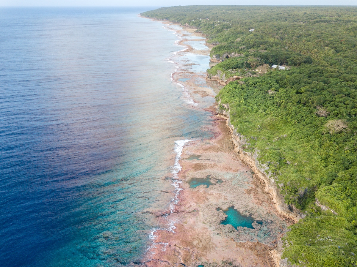 An aerial view of Niue Island