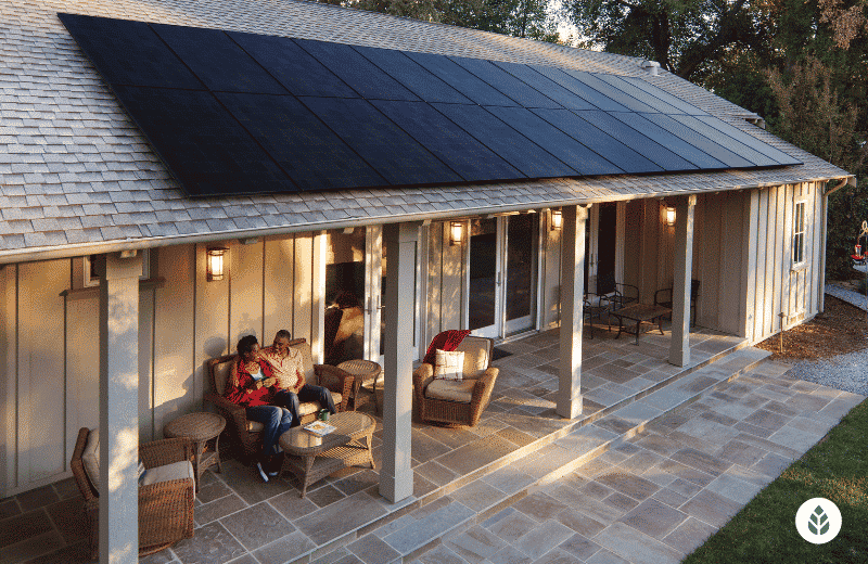 SunPower solar panels on roof