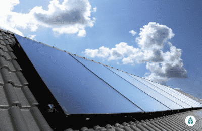 solar panels on a dark roof
