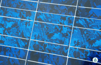 close-up of solar panel texture