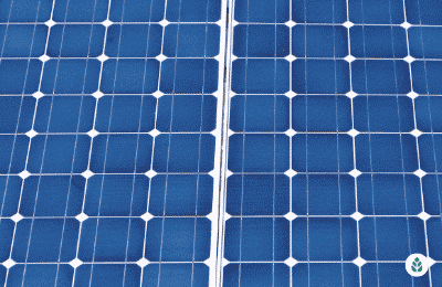 close-up shot of solar panel details