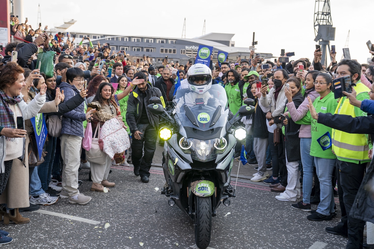 Spiritual Leader Sadhguru Takes 100-Day Motorcycle Journey to Save Soil