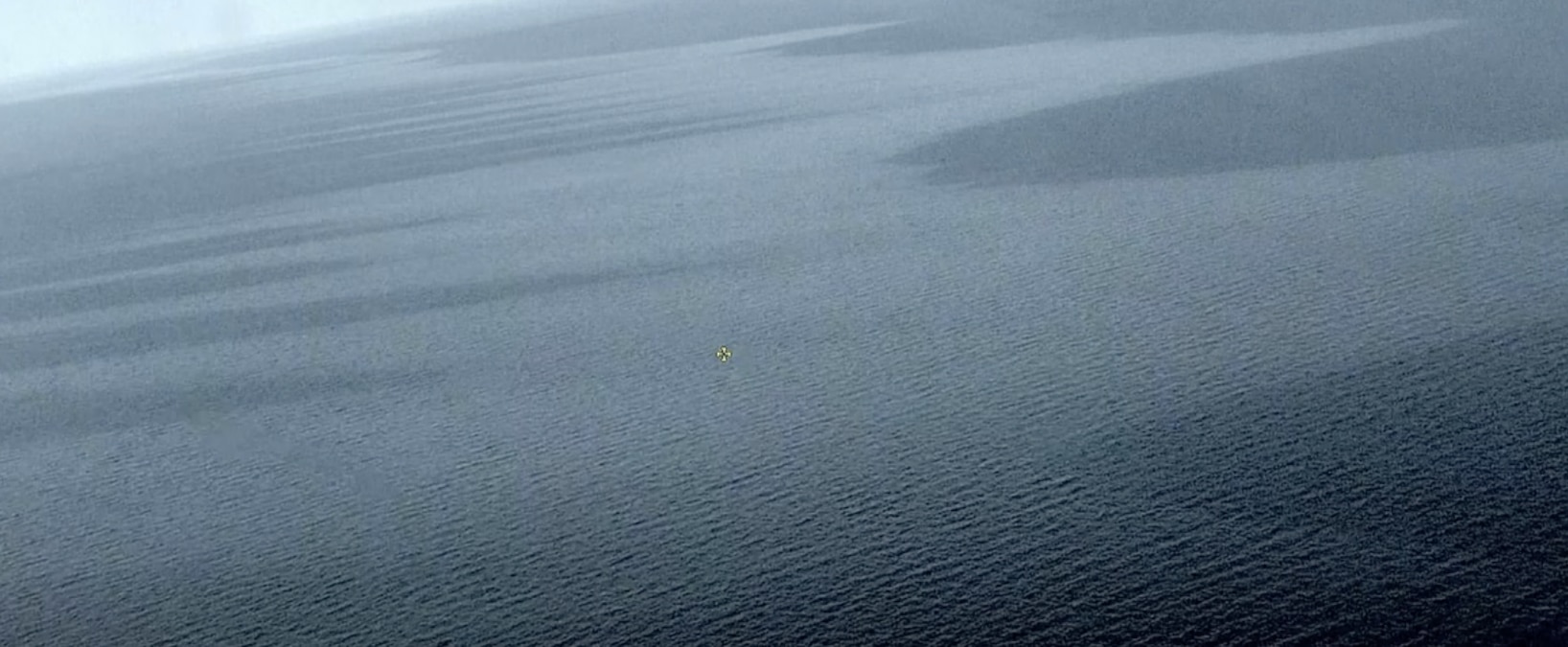A spill of an unknown substance off the coast of Sweden