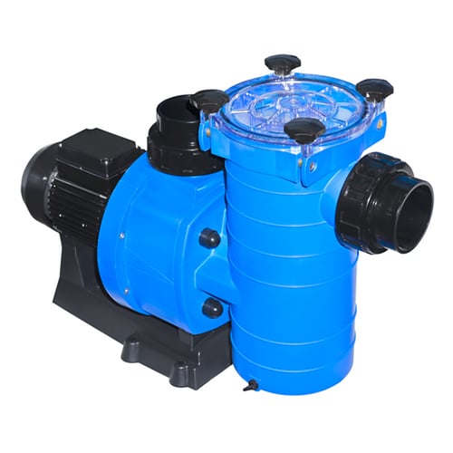 Pump with prefilter for water circulation in small and medium-sized household pools