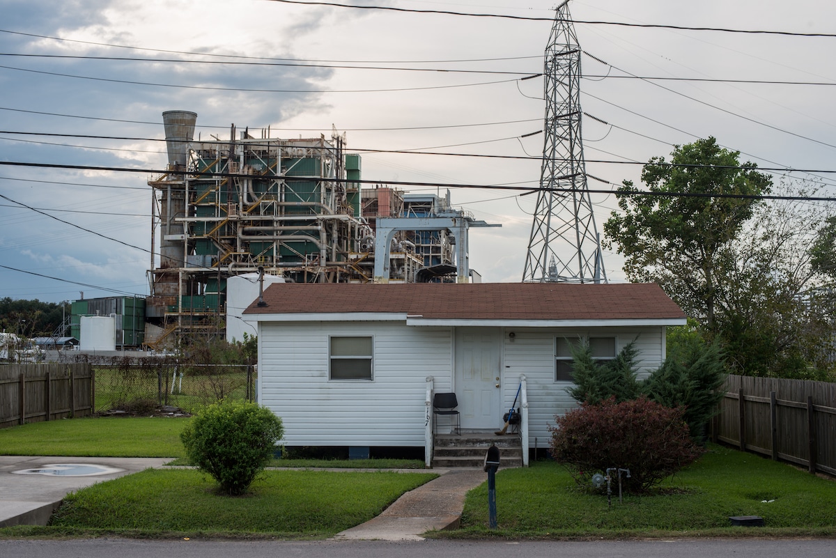 A house near chemical plants in Louisiana's Cancer Alley
