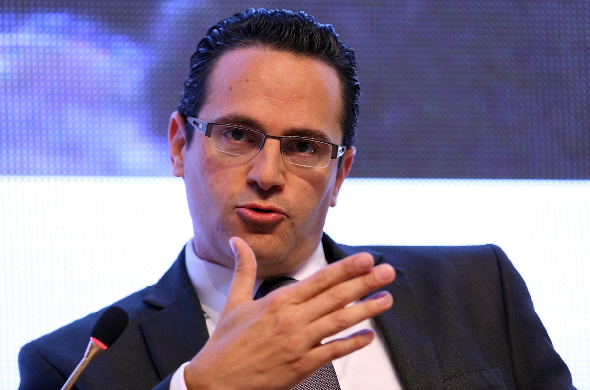 Wael Sawan speaks at an investment forum in Berlin, Germany in 2013