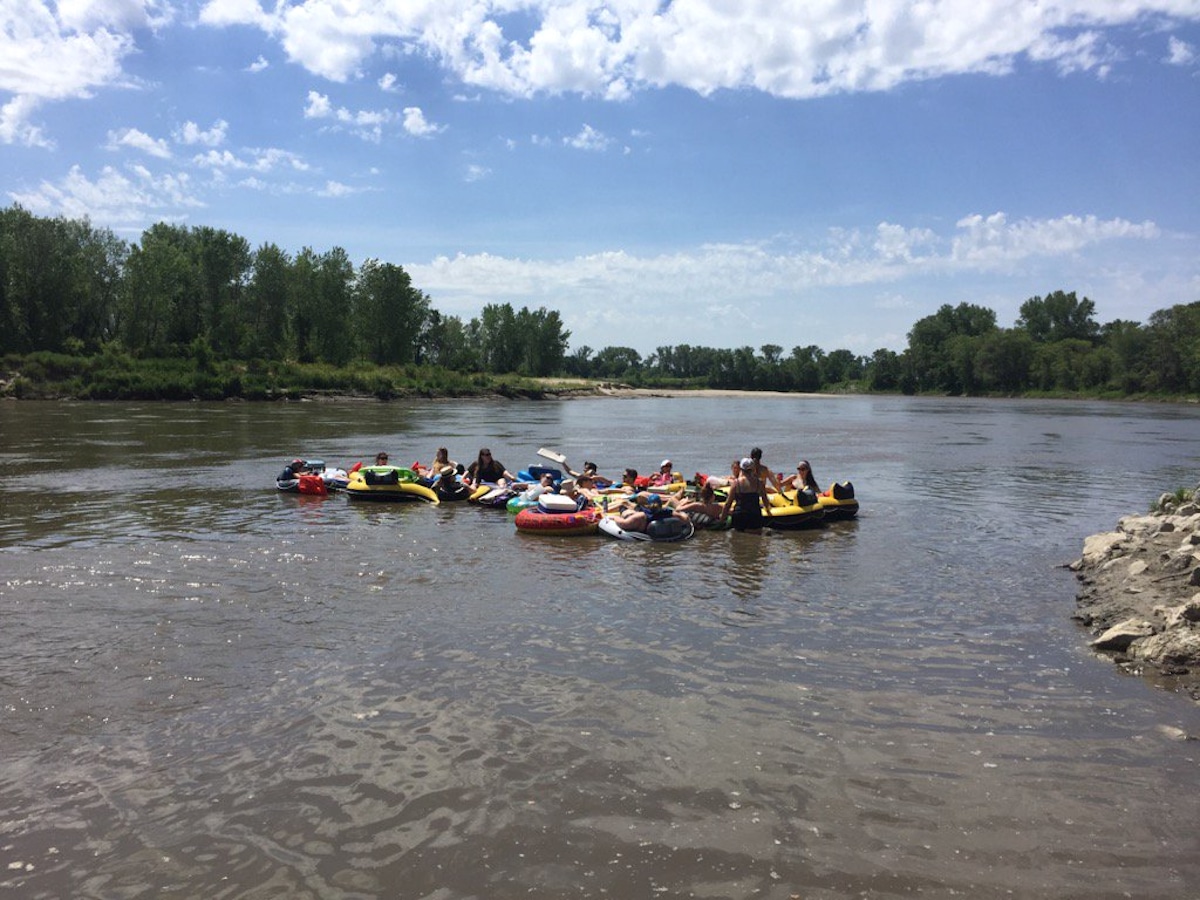 Tubers on the Elkhorn River in Nebraska, where a child was fatally infected with brain-eating amoeba