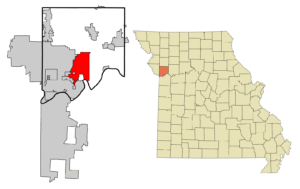 Location of Liberty in Clay County, MO