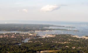 Aerial view of Annapolis, MD