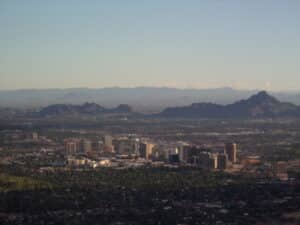 Aerial view of Glendale, AZ