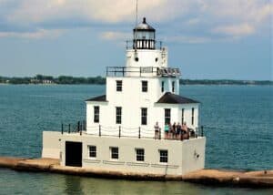 Manitowoc Lighthouse on Lake Michigan