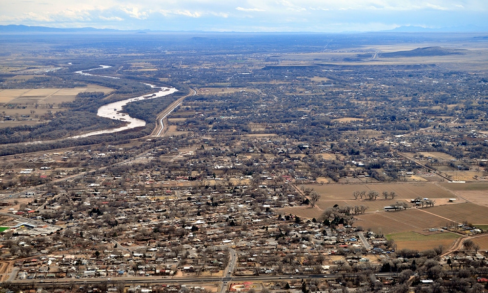 Aerial view of South Valley, NM