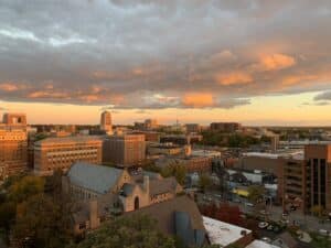Sunset over beautiful Ann Arbor