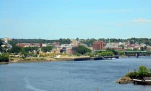 View of Bangor, ME, from the water