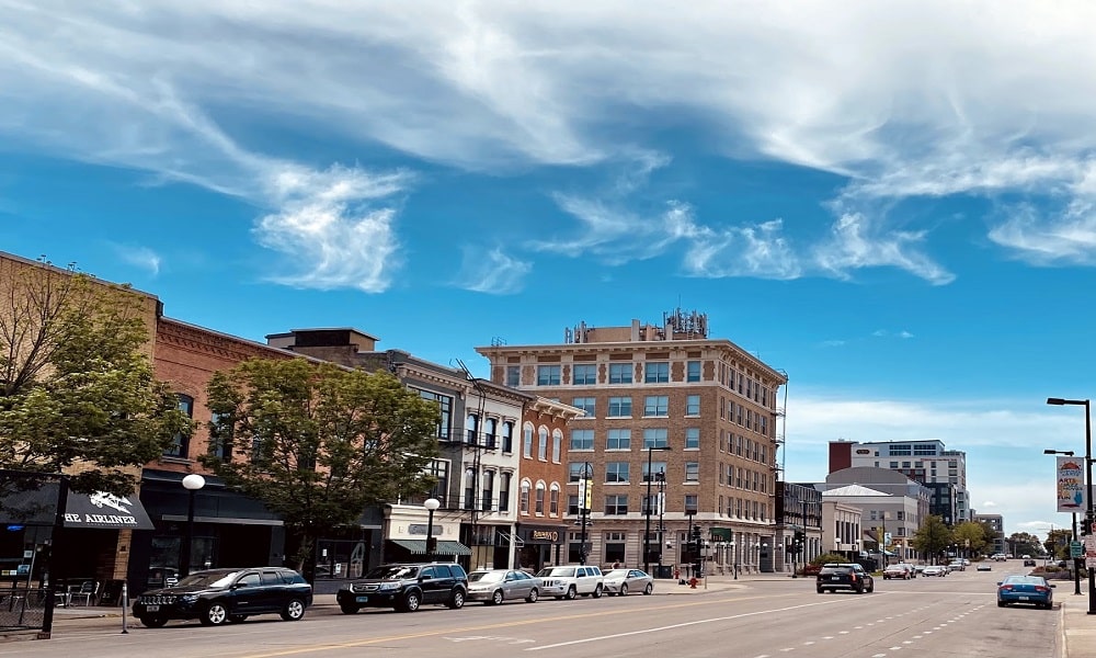Downtown area of Iowa City