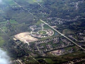 Aerial view of Canton, MI