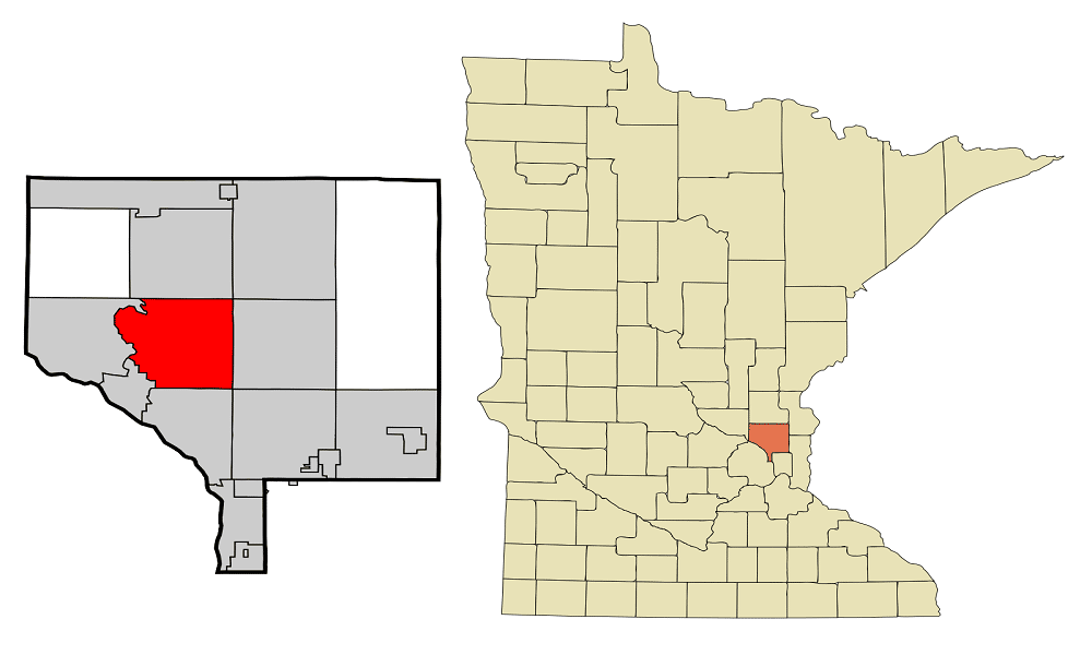 Location of Andover in MN