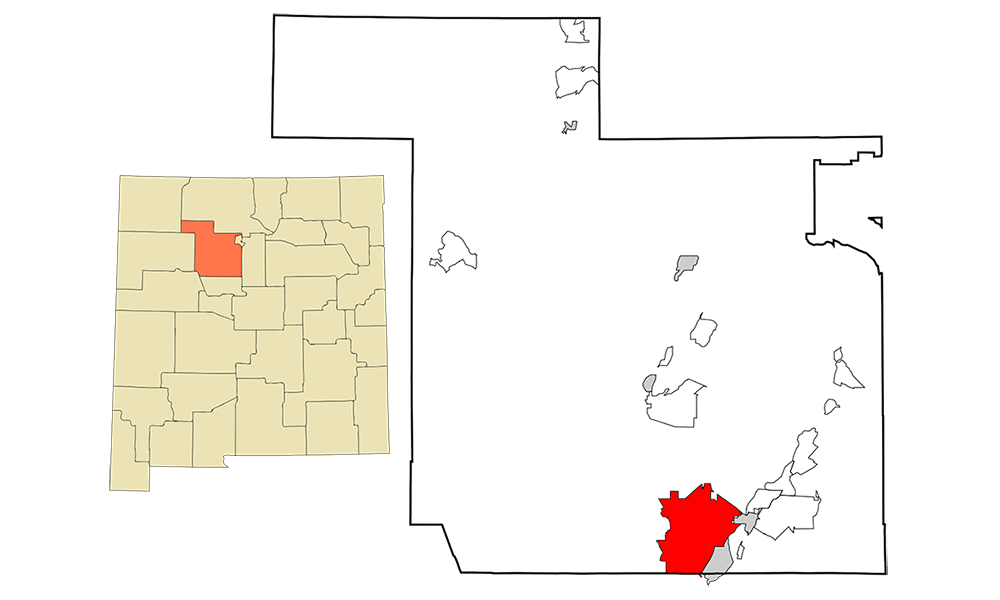 Location of Rio Rancho in NM