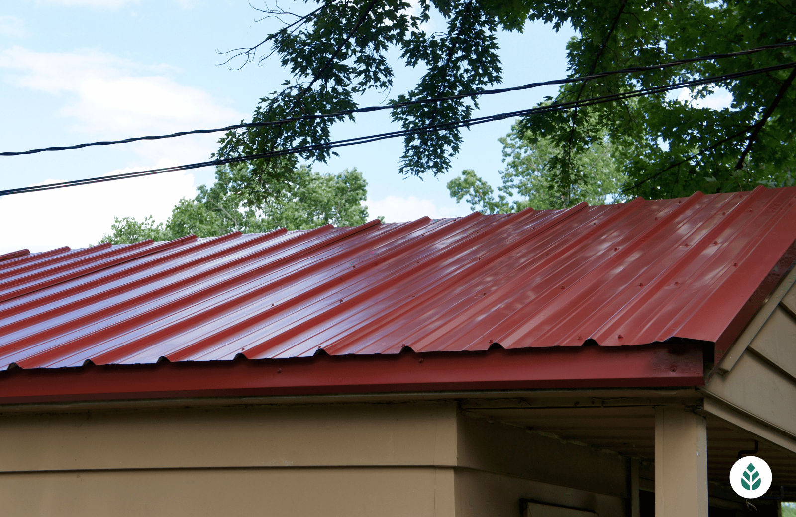 Tin roof painted red 