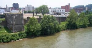 Parkersburg skyline from over the river