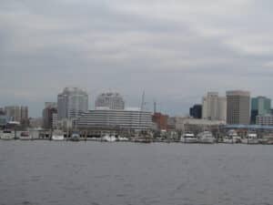 Skyline of Portsmouth from the water