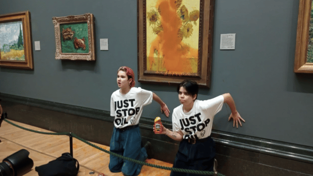 Climate Protestors Throw Tomato Soup on Iconic van Gogh Painting