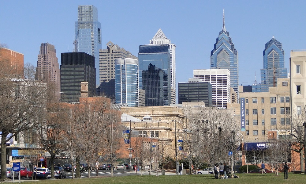 Shot of the Philly skyline