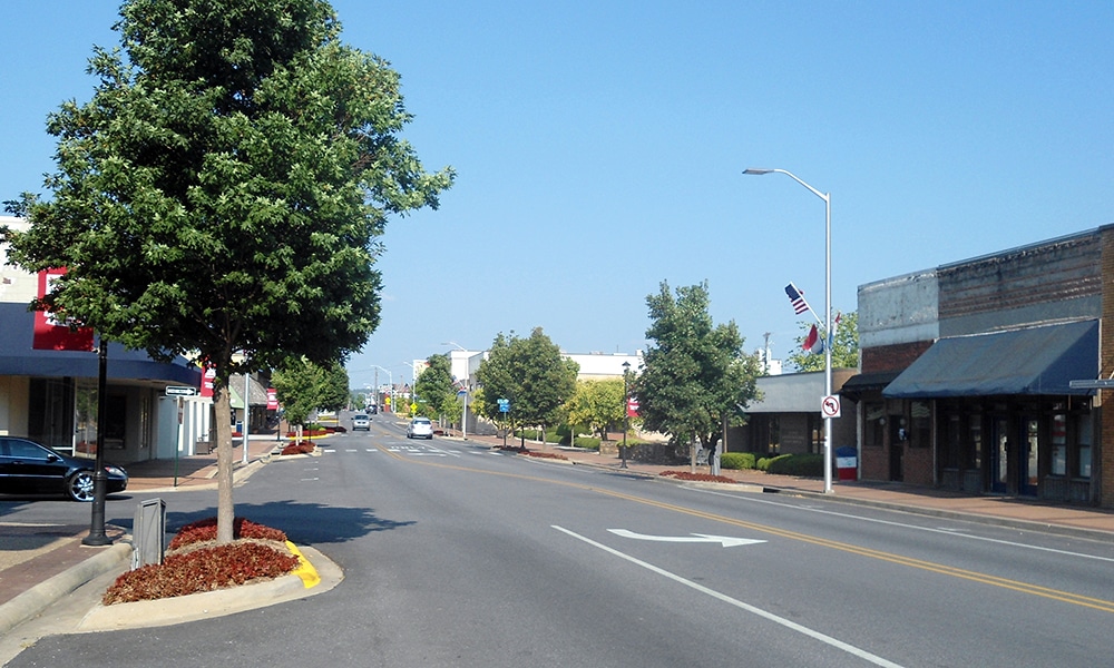 Street view in Springdale, AR