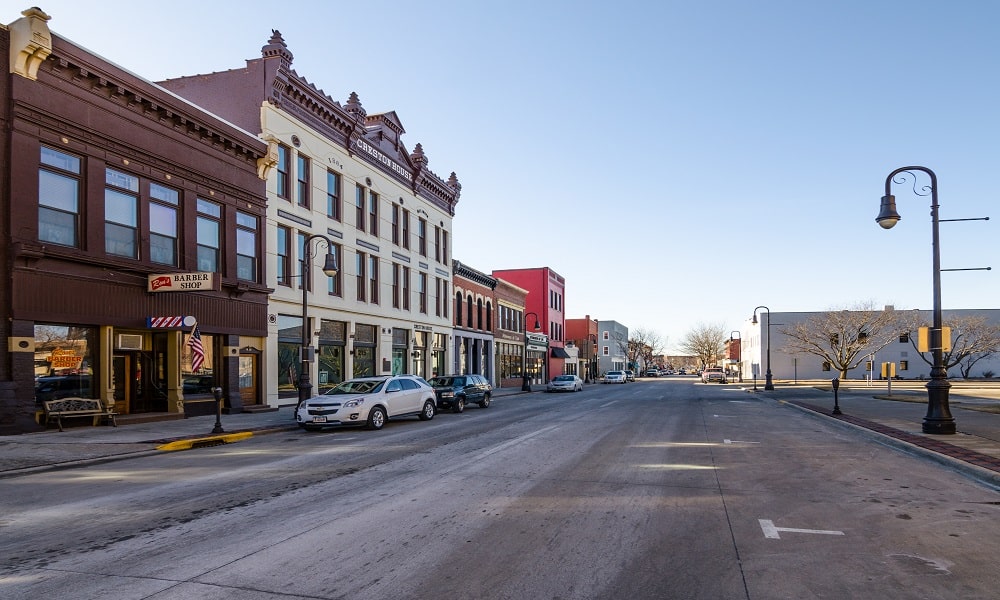Street view of Council Bluffs, IA