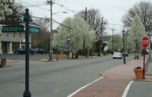 Street view of downtown Edison in NJ