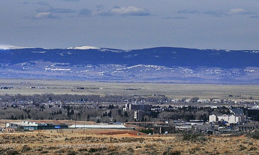 Wide-angle view of Laramie, WY