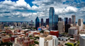 Aerial view of Dallas, TX