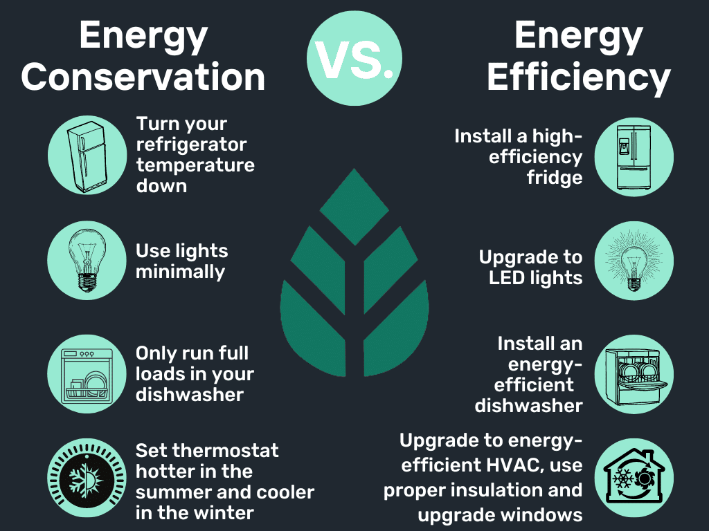 conservation vs efficiency