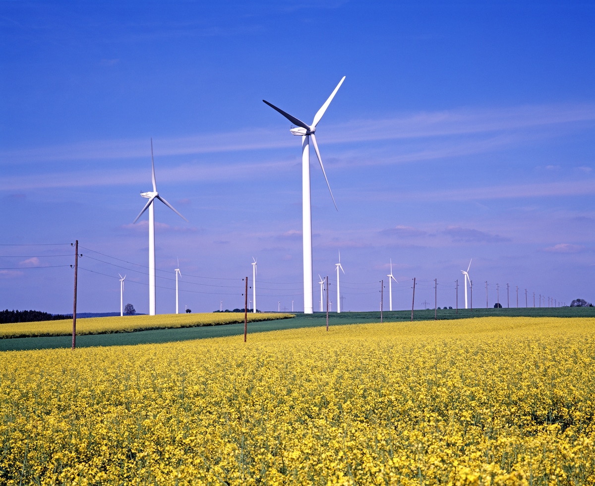 Wind turbines in the Baden-Württemberg region of Germany