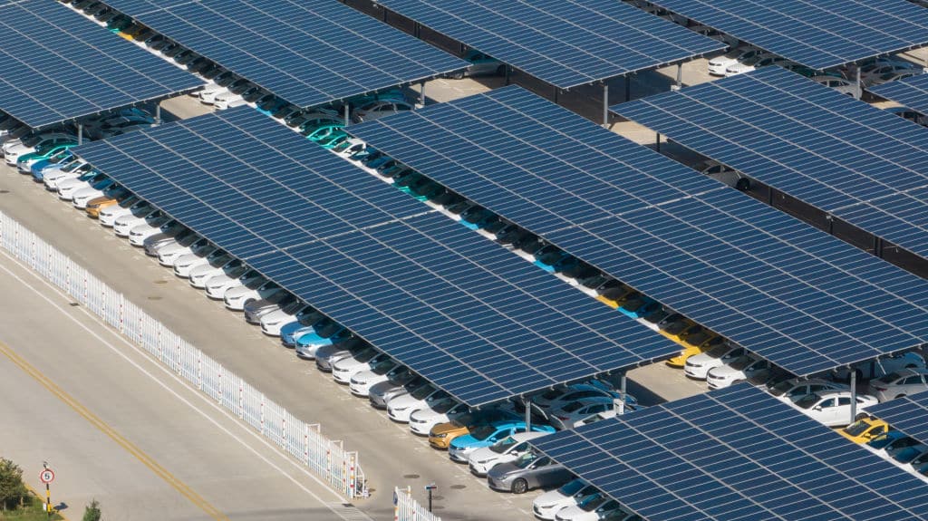 Solar Panel Installation In Geely Auto Factory