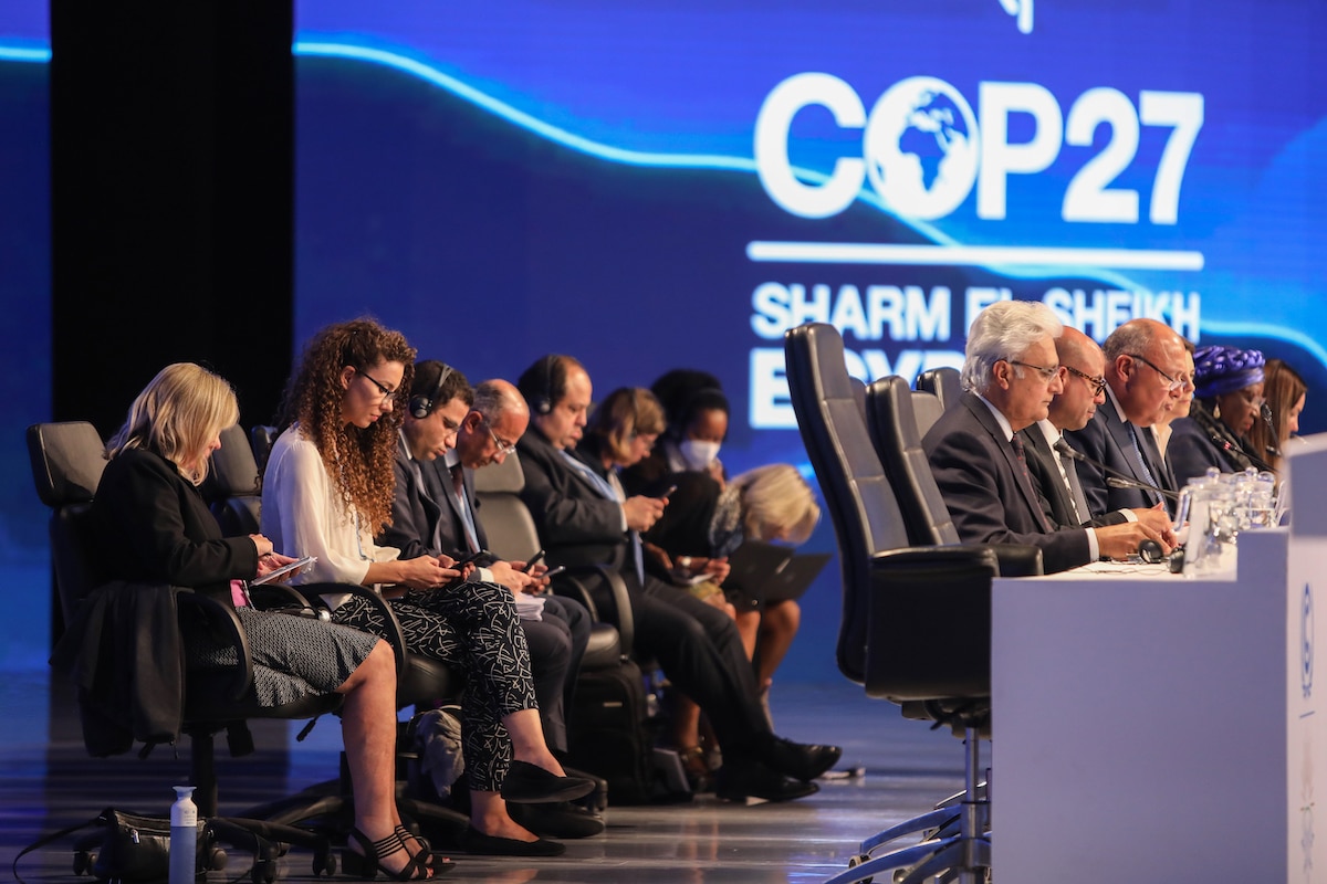 Representatives of countries during the closure session of COP27