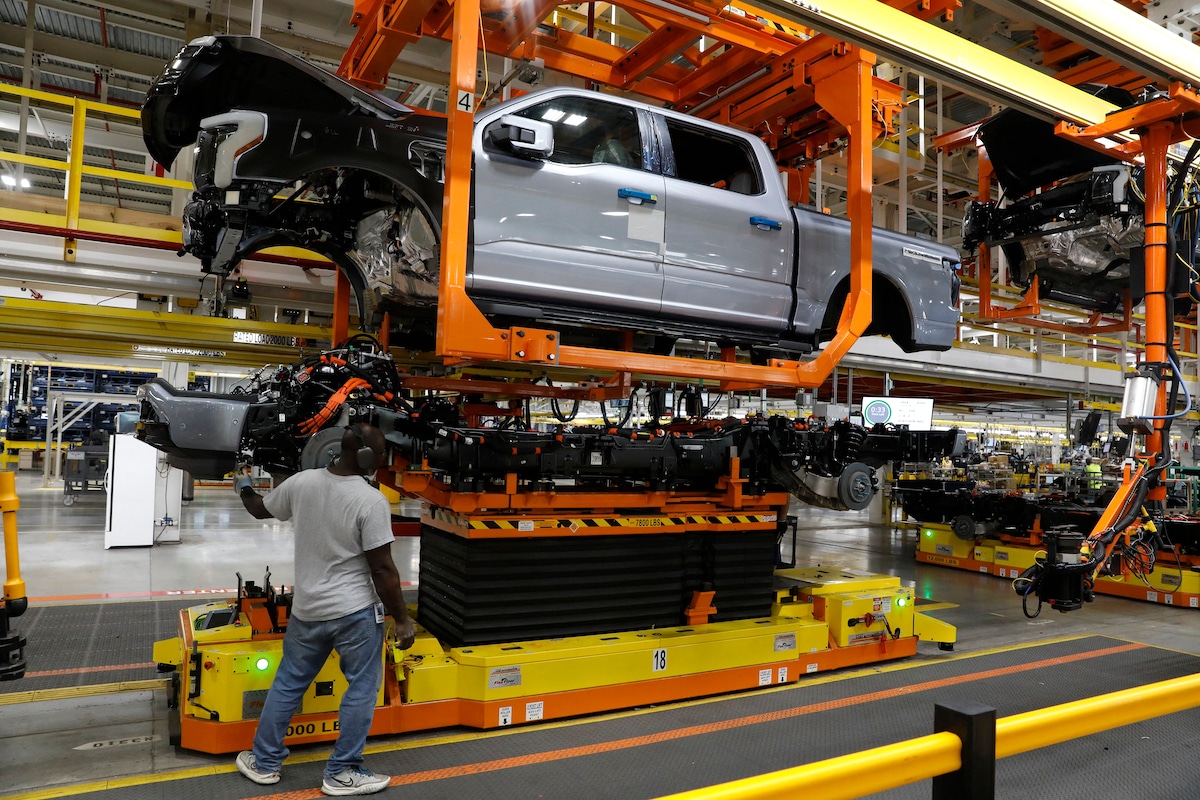 Ford F-150 Lightning trucks being produced in Michigan