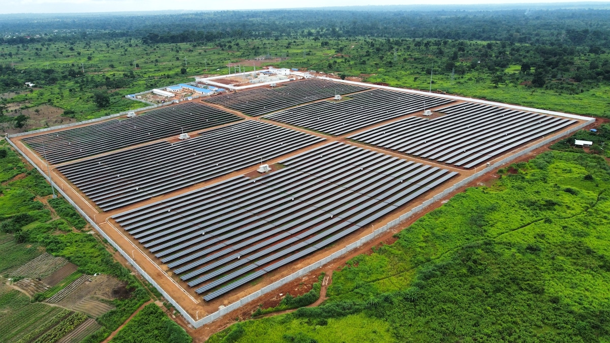 A solar power plant in Africa