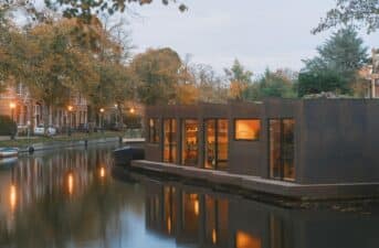 Meet The Float, a Green-Roofed Floating Home Made From Cork and Timber